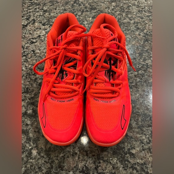 Puma MB.01 Not From Here 2021 Rare Red Blast Lamelo Basketball Shoes Size 10.5 main image 6